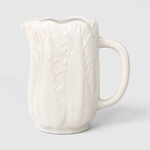69 fl oz nwt Stoneware Radicchio Pitcher White - Threshold
